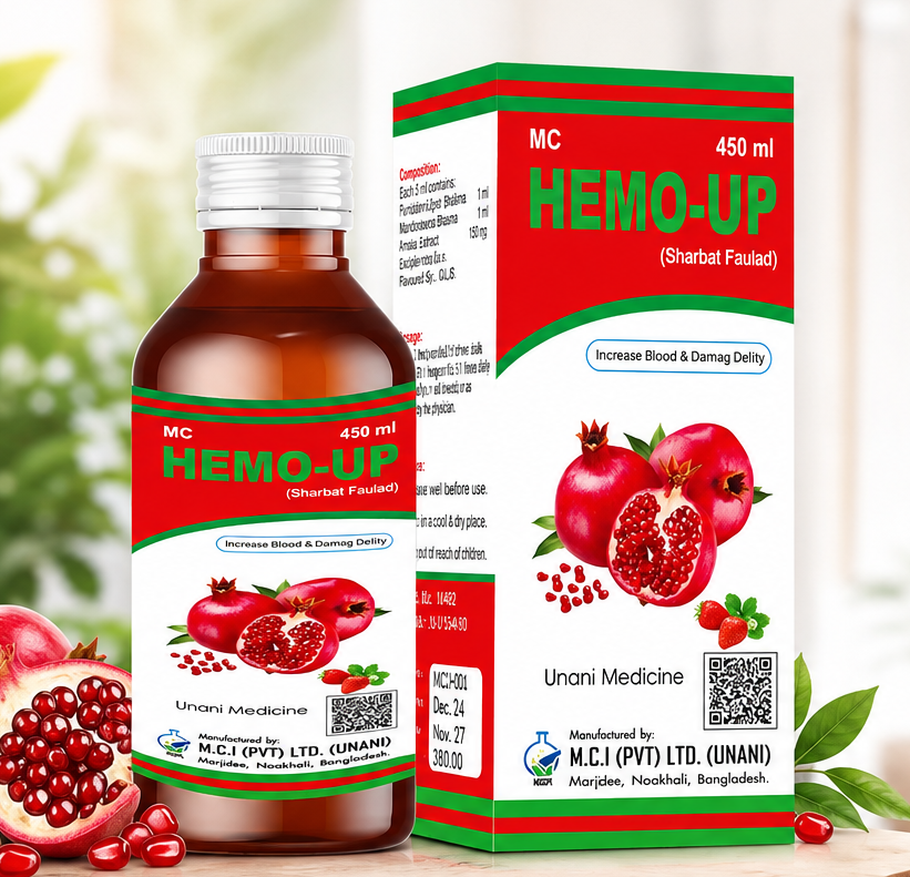 Hemo-Up Sharbat Faulad রক্তস্বল্পতা মোকাবিলায় পুষ্টি ও সুস্থতার যত্ন